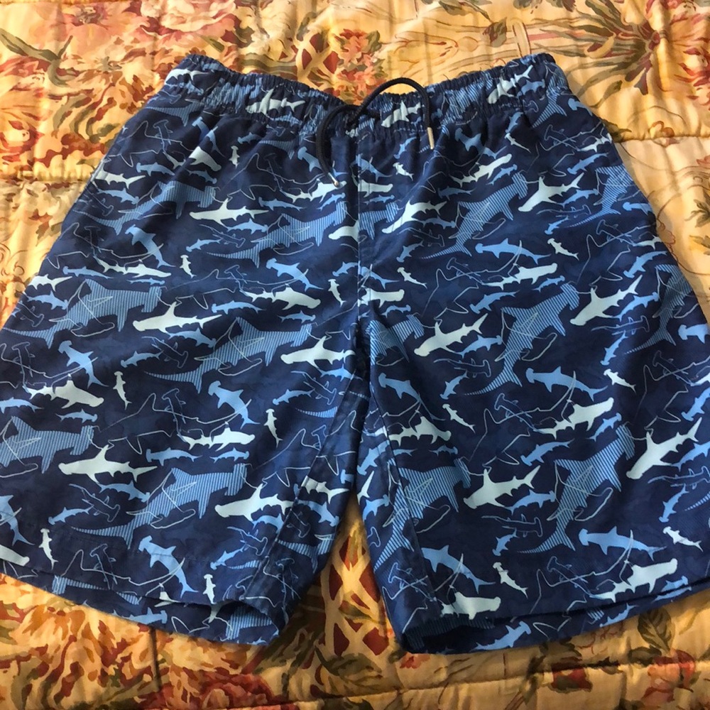 Boys Southern Tide swim trunks